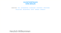 Desktop Screenshot of kleintierpraxis-braun.de